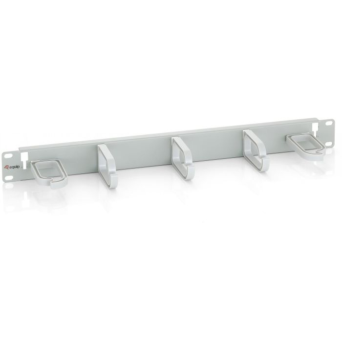 EQUIP Panel Gestión Cables 19" 1HE Gris Claro RAL 7035