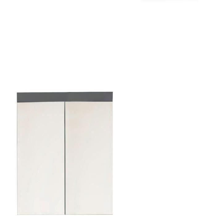 Mueble de baño - TRENDTEAM - Amanda - 2 puertas espejo - Gris - 60x17x77cm 3