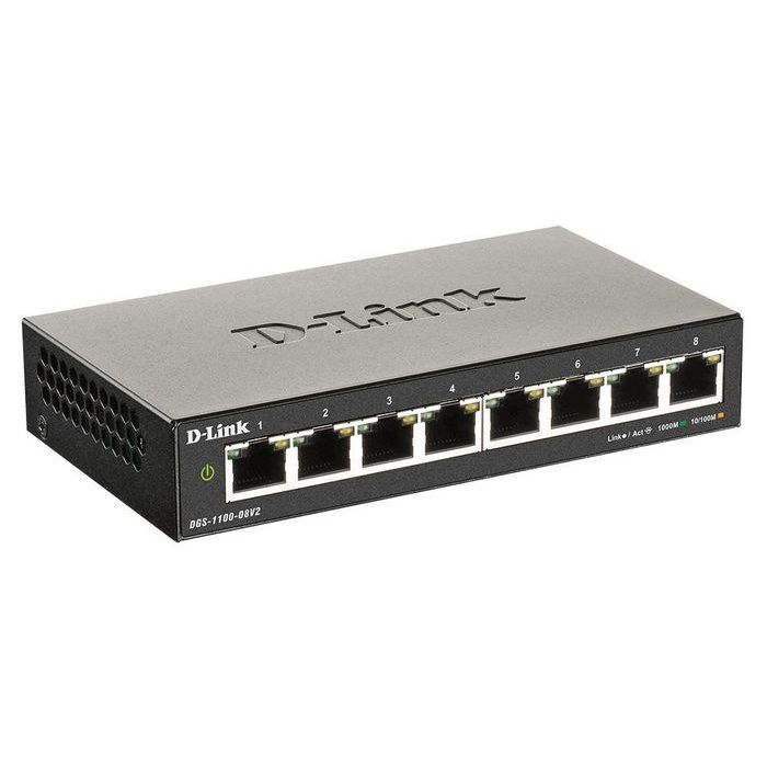 Switch Gestionable D-Link DGS-1100-08V2 8 Puertos/ RJ-45 10/100/1000 2 Switch Gestionable D-Link DGS-1100-08V2 8 Puertos/ RJ-45 10/100/1000 2