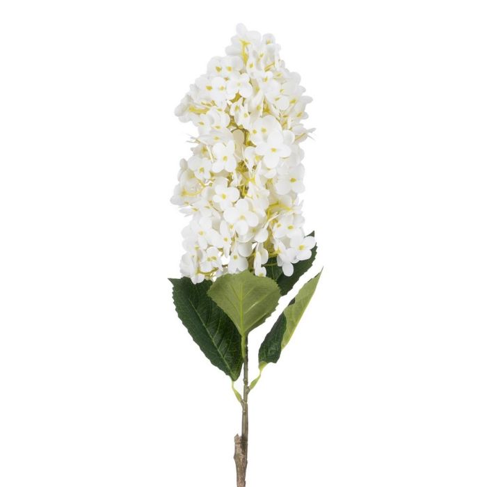 Flor Hortensia Blanco Tejido Decoración 74 cm