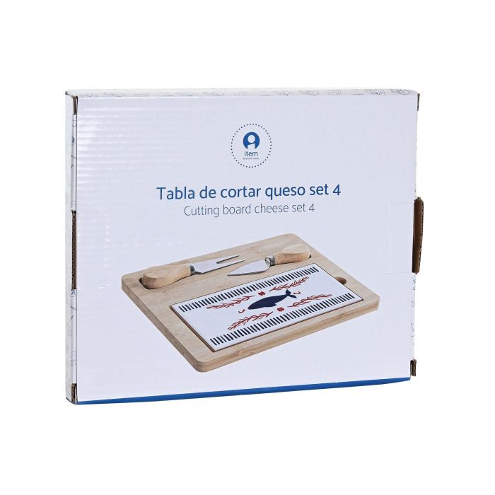 DKD Home Decor Tabla Aperitivo Mediterráneo Casitas de Bambú y Gres Azul Rojo Set de 4 Apto Lavavajillas 24.5x20x1.2 cm 2 DKD Home Decor Tabla Aperitivo Mediterráneo Casitas de Bambú y Gres Azul Rojo Set de 4 Apto Lavavajillas 24.5x20x1.2 cm 2
