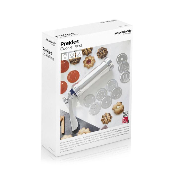 Máquina para Hacer Galletas y Manga Pastelera 2 en 1 Prekies InnovaGoods 15 Máquina para Hacer Galletas y Manga Pastelera 2 en 1 Prekies InnovaGoods 15