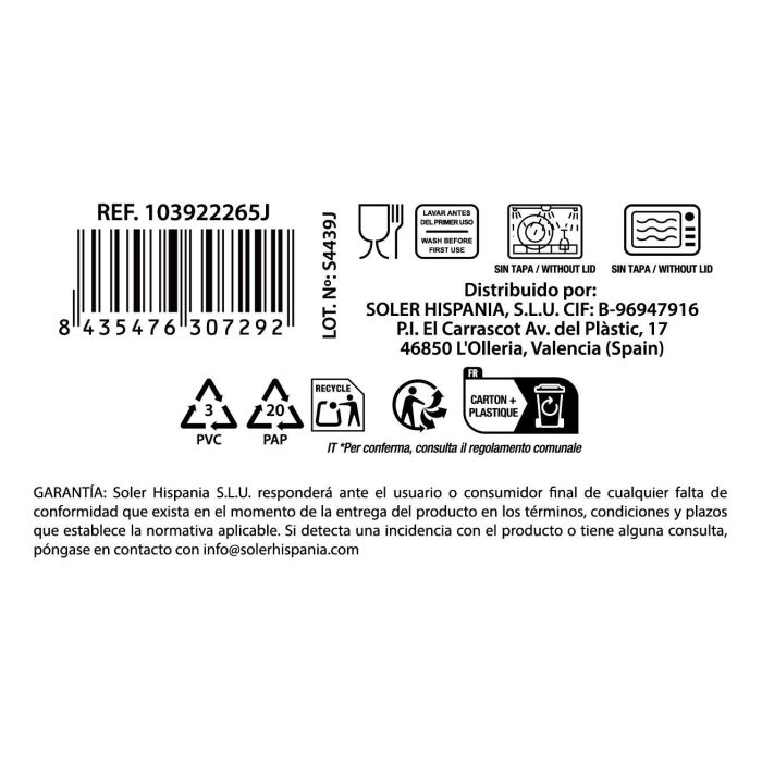 La Mediterranea Set 5 Boles Con Tapa Azul "Adele" 3