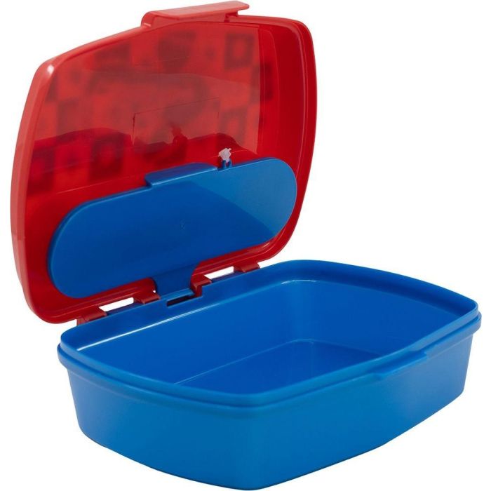 MARVEL CZ11272 Sandwichera Infantil Spiderman con Cubiertos (Cuchara & Tenedor) - Plástico Alimentario Reciclable Sin BPA 3