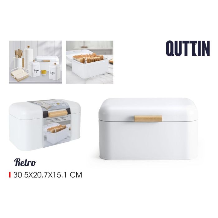 Panera de metal retro Quttin 30.5 x 20.7 x 15.1 cm (4 Unidades) Panera de metal retro Quttin 30.5 x 20.7 x 15.1 cm (4 Unidades)