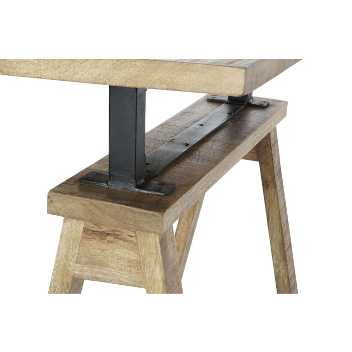 DKD Home Decor Escritorio Home Office de Madera de Mango y Metal, Colores Natural y Negro, Ancho 160 x Fondo 80 x Alto 75 cm, con 2 Cajones 4 DKD Home Decor Escritorio Home Office de Madera de Mango y Metal, Colores Natural y Negro, Ancho 160 x Fondo 80 x Alto 75 cm, con 2 Cajones 4