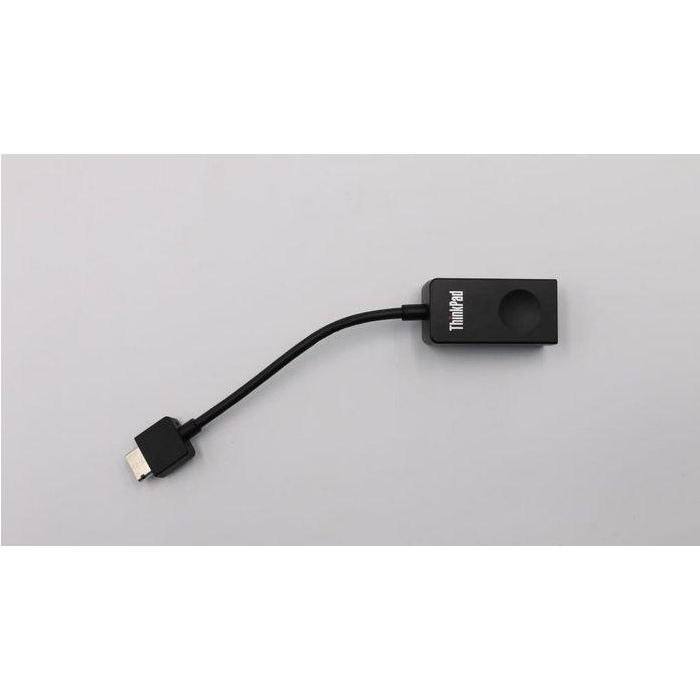 Lenovo ThinkPad Ethernet Extension Adapter Gen2, Cable USB C a RJ-45 para Conexión Ethernet, 80 mm Negro, PXE, Control Remoto, Plug & Play