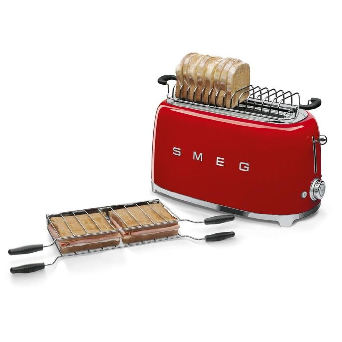SMEG TSF02RDEU Tostadora 4 Rebanadas Roja 1500W de Acero - Función Recalentar y Descongelar 3