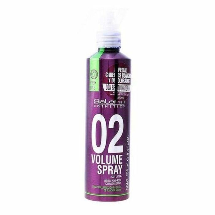 Salerm VOLUMEN SPRAY root lifter | Voluminizador de Raíz, Protector Térmico Cabello Fino y Matizador Rubio 250 ml