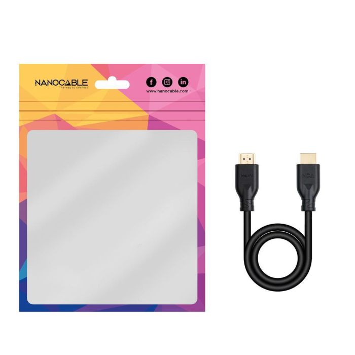Nano Cable 10.15.3901 Cable HDMI 2.0 Macho-Macho 4K Ultra HD 60Hz HDR 18Gbps 1 metro Negro CCS 4 Nano Cable 10.15.3901 Cable HDMI 2.0 Macho-Macho 4K Ultra HD 60Hz HDR 18Gbps 1 metro Negro CCS 4