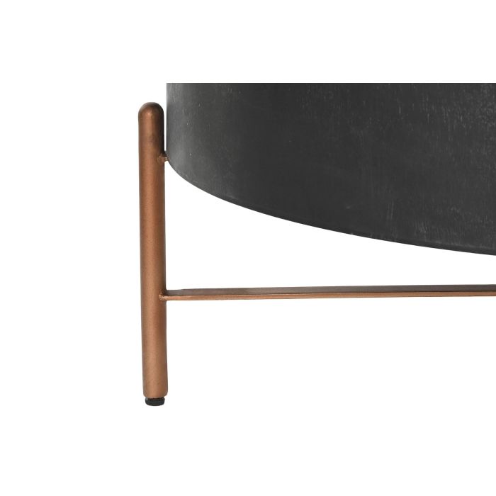 Mesa de Centro DKD Home Decor Metal Aluminio 90 x 90 x 45 cm Madera de mango 3 Mesa de Centro DKD Home Decor Metal Aluminio 90 x 90 x 45 cm Madera de mango 3