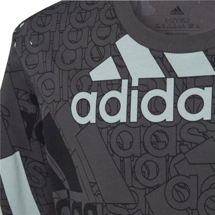 Camiseta de Manga Corta Infantil Adidas Brand Love Negro 7-8 Años 1