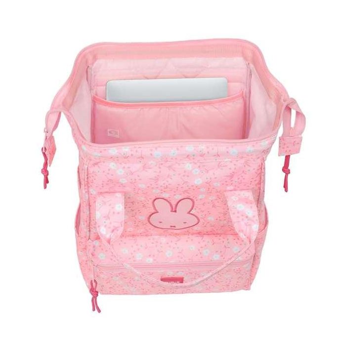 Safta Mochila con Asas para Portátil 13 pulgadas, Colección Miffy Flores, Diseño Floral, 400x270x190 mm 2 Safta Mochila con Asas para Portátil 13 pulgadas, Colección Miffy Flores, Diseño Floral, 400x270x190 mm 2