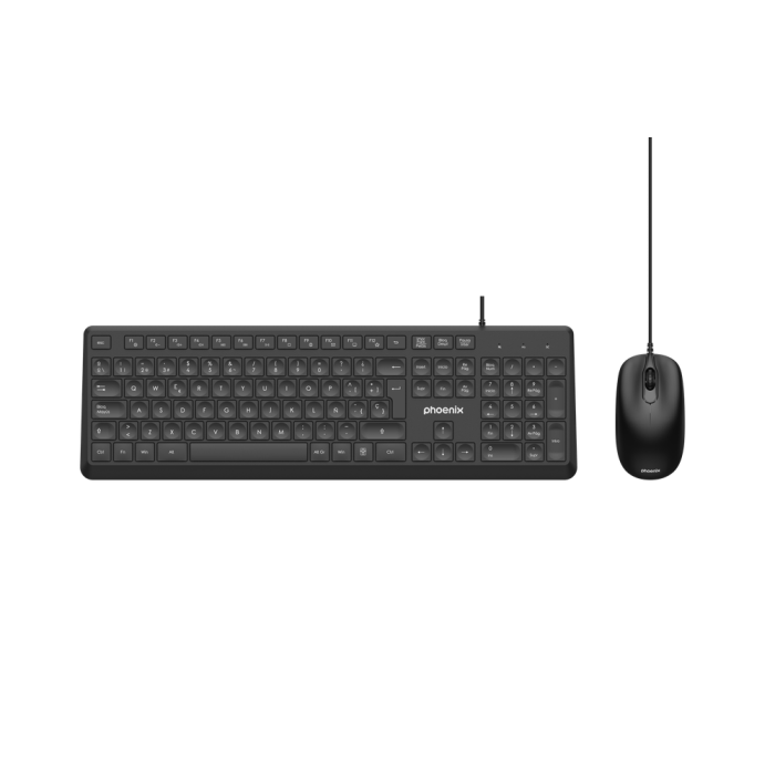 Phoenix technologies Combo Teclado Multimedia + Ratón CC101 - QWERTY Español, 13 Teclas Multimedia, Ratón Óptico 1200 DPI, Compatible con Windows, macOS, Linux 0 Phoenix technologies Combo Teclado Multimedia + Ratón CC101 - QWERTY Español, 13 Teclas Multimedia, Ratón Óptico 1200 DPI, Compatible con Windows, macOS, Linux 0