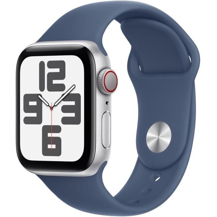 Apple Watch SE GPS + Cellular - 40 mm - Caja de aluminio plateada - Correa deportiva vaquera - S/M Apple Watch SE GPS + Cellular - 40 mm - Caja de aluminio plateada - Correa deportiva vaquera - S/M