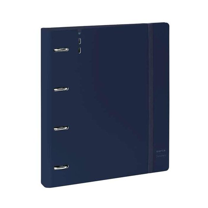 Carpeta Con Recambio Safta Din A4 Cuadro 5 mm Polipropileno Foam 4 Anillas 35 mm Azul Oscuro 8 Carpeta Con Recambio Safta Din A4 Cuadro 5 mm Polipropileno Foam 4 Anillas 35 mm Azul Oscuro 8