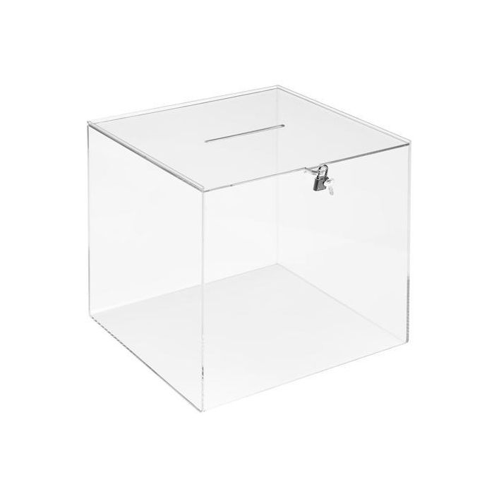 Archivo 2000 Urna Cuadrada Con Llave Y Ranura Superior 300x300x300 mm Metacrilato 4 mm Transparente Archivo 2000 Urna Cuadrada Con Llave Y Ranura Superior 300x300x300 mm Metacrilato 4 mm Transparente