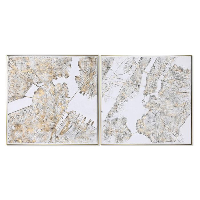 Lienzo Home ESPRIT Poliestireno Lienzo 102 x 4,5 x 102 cm