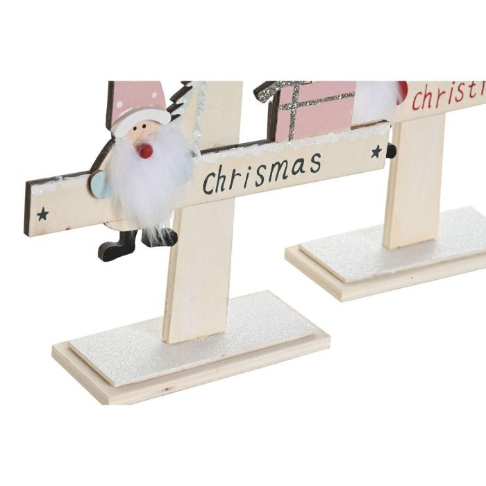 Arbol Navidad Tradicional DKD Home Decor Rojo Rosa 5 x 38 x 17.5 cm (2 Unidades) 2