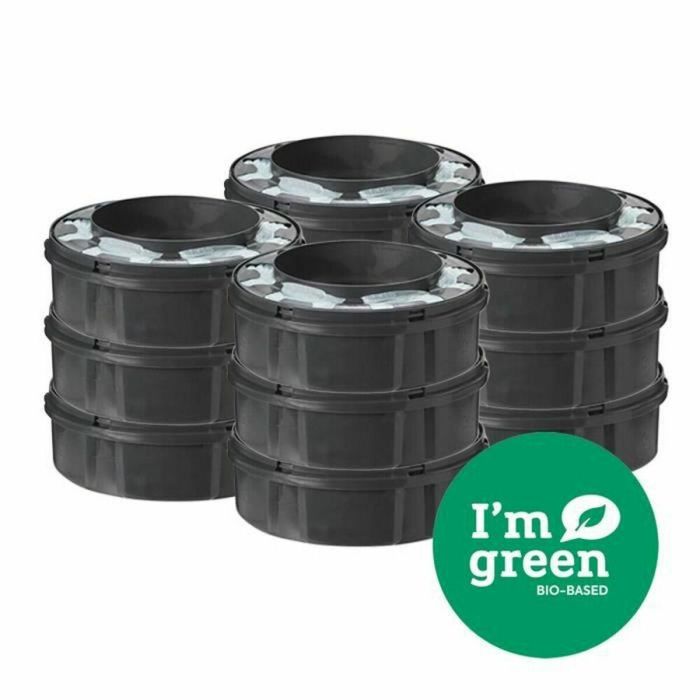 TOMMEE TIPPEE - Recambios para papelera de pañal Twist & Click con GREENFILM antibacteriano de larga duración, paquete de 12 1 TOMMEE TIPPEE - Recambios para papelera de pañal Twist & Click con GREENFILM antibacteriano de larga duración, paquete de 12 1