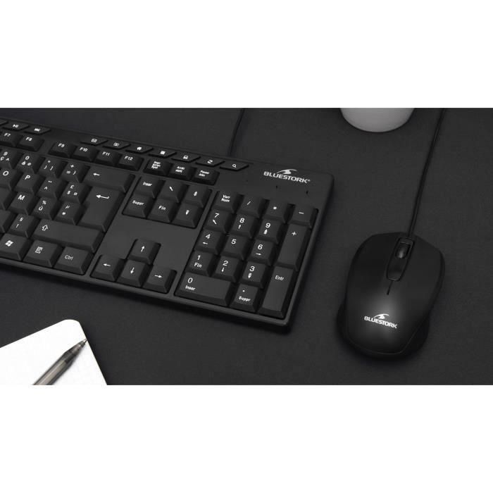 Bluestork THE3760162064902 Teclado MEDIA OFFICE, con Cable, Azerty, Compatible con Windows, Negro 3 Bluestork THE3760162064902 Teclado MEDIA OFFICE, con Cable, Azerty, Compatible con Windows, Negro 3