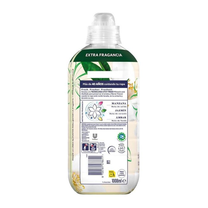 Suavizante concentrado potenciador de fragancia mimosin sueño de jazmín 56 lavados 1008 ml 1 Suavizante concentrado potenciador de fragancia mimosin sueño de jazmín 56 lavados 1008 ml 1