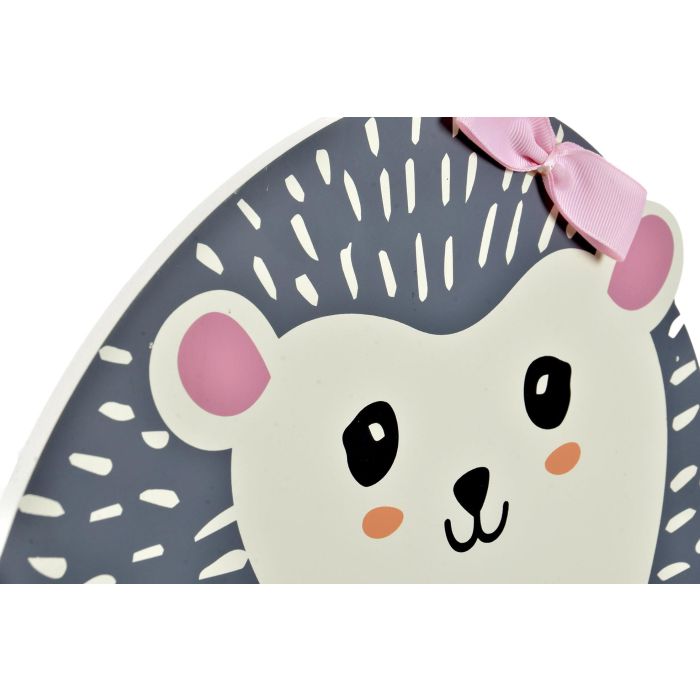 DKD Home Decor Perchero Pared Erizo Kids Gris Blanco 4.5 x 30 x 30 cm 1