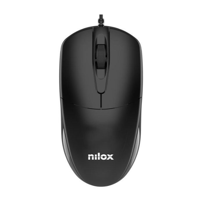 Nilox MOUSB1012 Ratón USB Óptico 1200DPI Negro