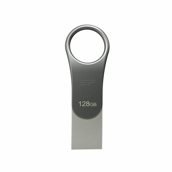 Memoria USB Silicon Power Mobile C80 Gris Titanio 128 GB