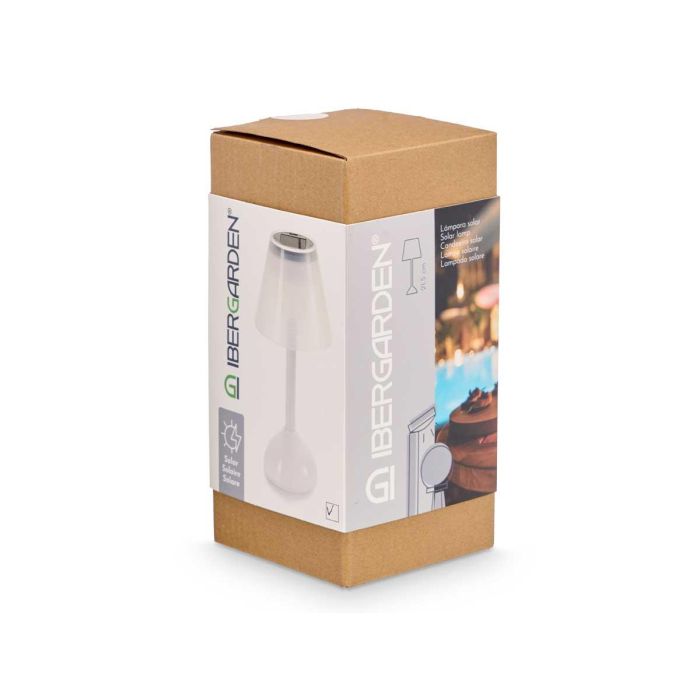 Ibergarden Lámpara Solar de Mesita de Plástico, Blanco/Negro Surtido, 9x20x9 cm con Pila Ni-MH AAA Incluida (18 Unidades) 2