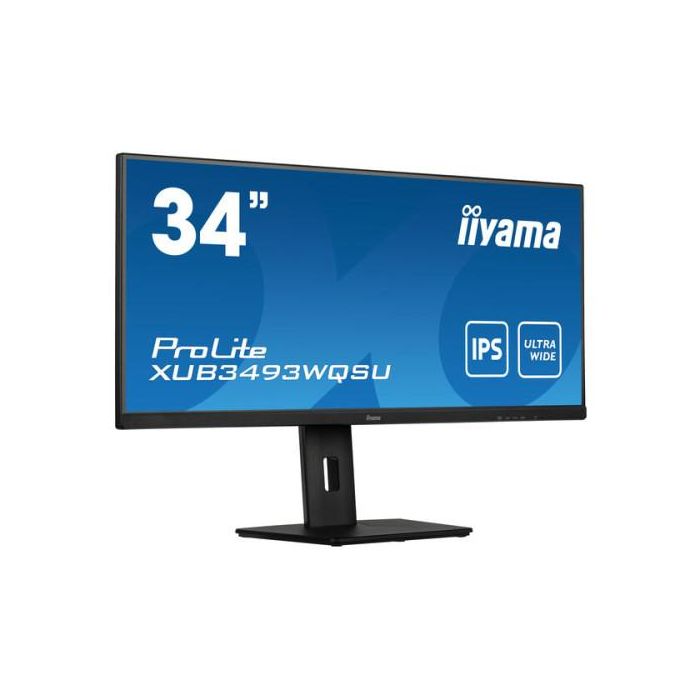 Monitor Iiyama 34" XUB3493WQSU-B5, Ips, 75Hz, 4Ms, Hdmi, Usb, Displayport, Alt, Reg Alt, Giro, Incl Monitor Iiyama 34" XUB3493WQSU-B5, Ips, 75Hz, 4Ms, Hdmi, Usb, Displayport, Alt, Reg Alt, Giro, Incl