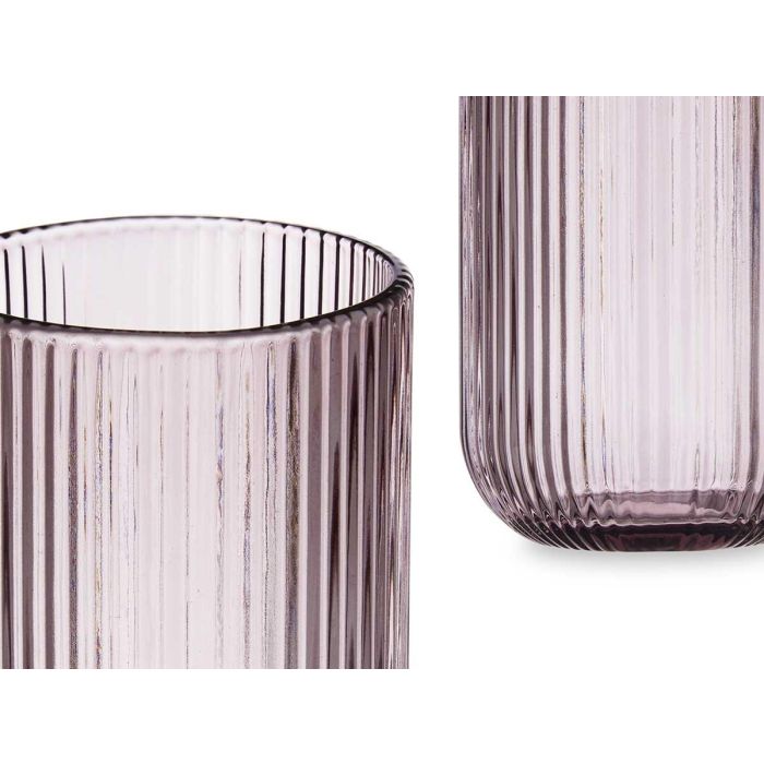 Vaso Alto Rosa Rayas 430ml Vivalto - Cristal, 7.9x12.8x7.9 cm (24 Unidades) 3 Vaso Alto Rosa Rayas 430ml Vivalto - Cristal, 7.9x12.8x7.9 cm (24 Unidades) 3