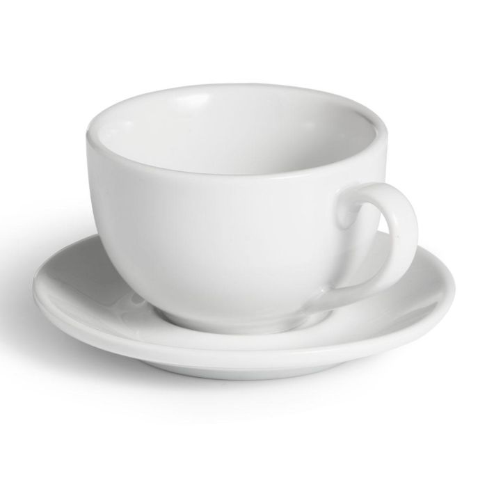 Set 6 Tazas Cafe Porcelana Blanca Con Plato 200Ml Vessia 21X11CM (6 Unidades) 1 Set 6 Tazas Cafe Porcelana Blanca Con Plato 200Ml Vessia 21X11CM (6 Unidades) 1