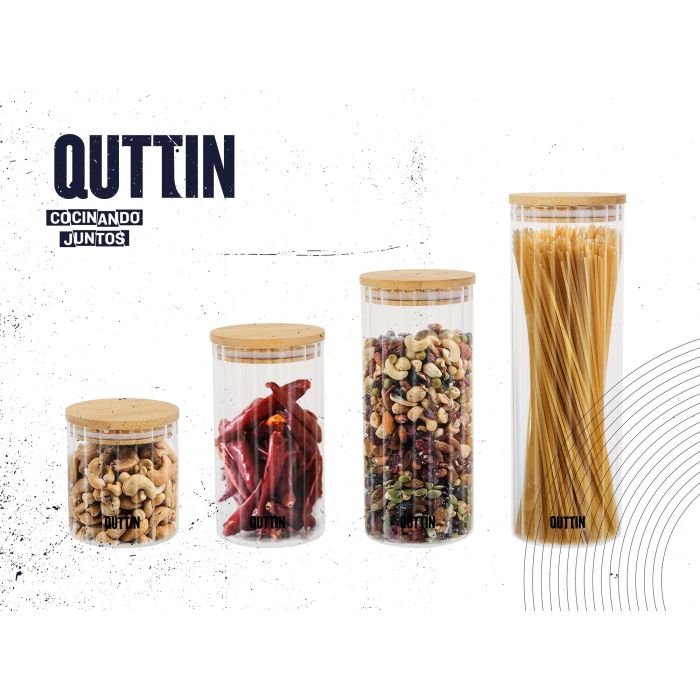 Quttin Tarro Boro Ottico Bamboo, 9x9x11.5 cm, 500 ml (12 Unidades) 7 Quttin Tarro Boro Ottico Bamboo, 9x9x11.5 cm, 500 ml (12 Unidades) 7