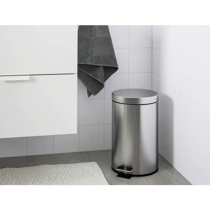 Confortime Cubo Basura Metal con Pedal 7 Lt, Ancho 20 cm, Alto 30 cm, Largo 26 cm 1