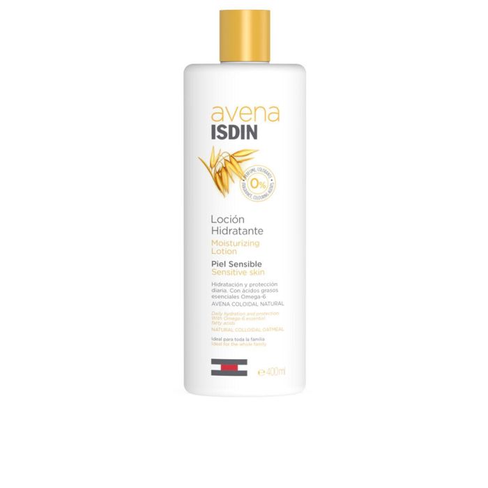 Isdin Avena Loción Hidratante Corporal para Piel Sensible y Delicada, Emoliente y Calmante con Omega-6 400 ml