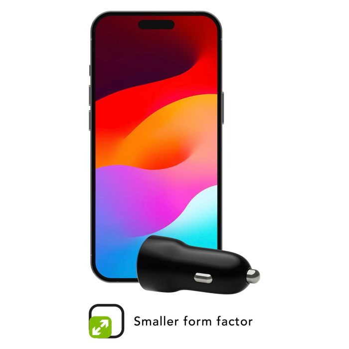 DBR CC18MOBL7104 Cargador de Coche USB-C y USB 30W, 2 Puertos, Alimentación por Encendedor, Negro 2