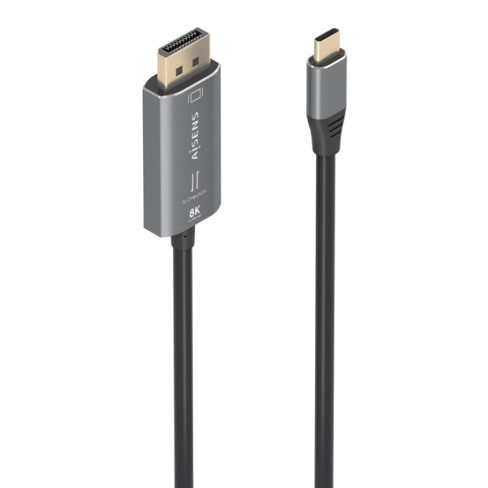 Cable Conversor Aisens A109-0880/ USB Tipo-C Macho - DisplayPort Macho/ 1.8m/ Negro Cable Conversor Aisens A109-0880/ USB Tipo-C Macho - DisplayPort Macho/ 1.8m/ Negro