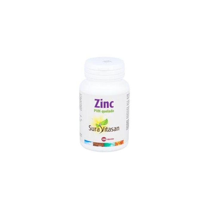 SURA VITASAN Zinc Quelado PVH 25mg 100 Comp. Mejora Inmunidad, Piel, Cabello y Huesos