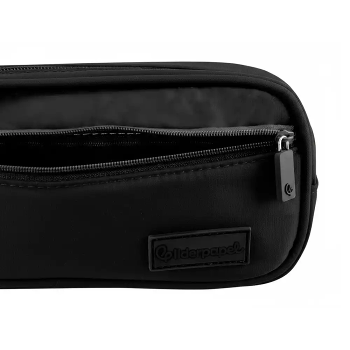 Liderpapel Estuche Portatodo Duo 3 Cremalleras Negro 220x90x70 mm 3