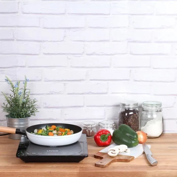 Livoo DOC236 Placa de inducción doble - 22cm - 60° a 240° C - Negro 2