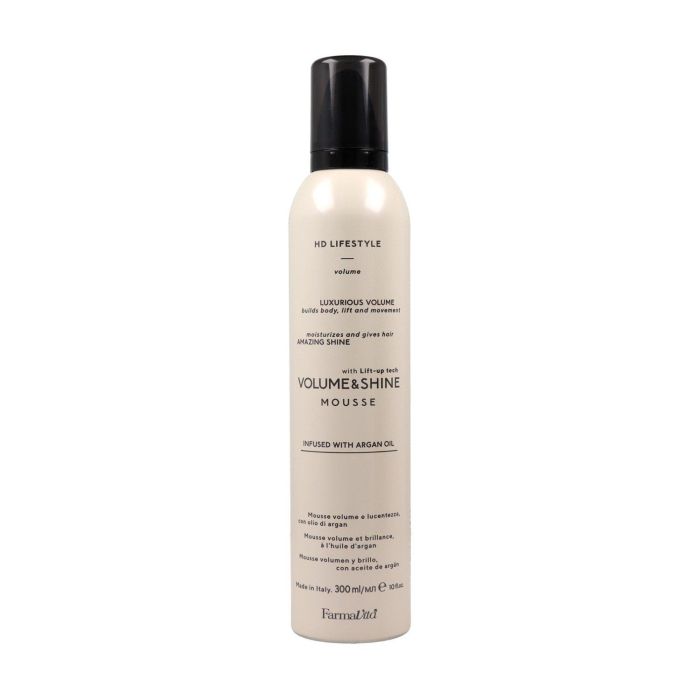 Farmavita HD Life Style Volume & Shine Mousse 300ml - Aporta volumen, cuerpo y brillo
