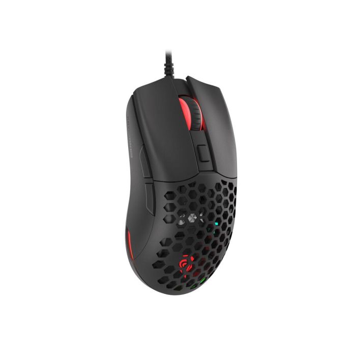 GENESIS Krypton 750 Ratón Gaming Óptico 8000 DPI USB Ambidextro RGB PRISMO 6 Botones Programables Peso Ajustable Paneles Intercambiables Negro