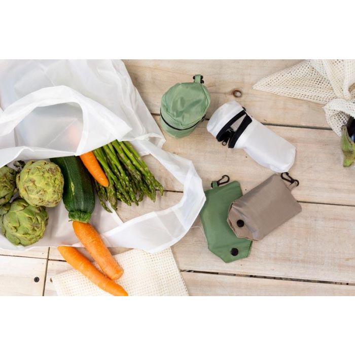 Bolsa Plegable Kinvara 46x55 cm - Surtidos Colores (Blanco, Gris, Marrón Claro, Verde) (48 Unidades) 1 Bolsa Plegable Kinvara 46x55 cm - Surtidos Colores (Blanco, Gris, Marrón Claro, Verde) (48 Unidades) 1