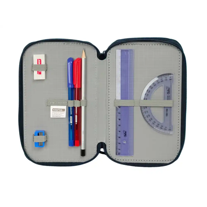 Safta Plumier Escolar Triple Cremallera 37 Piezas El Niño Navy 195x125x55 mm 3