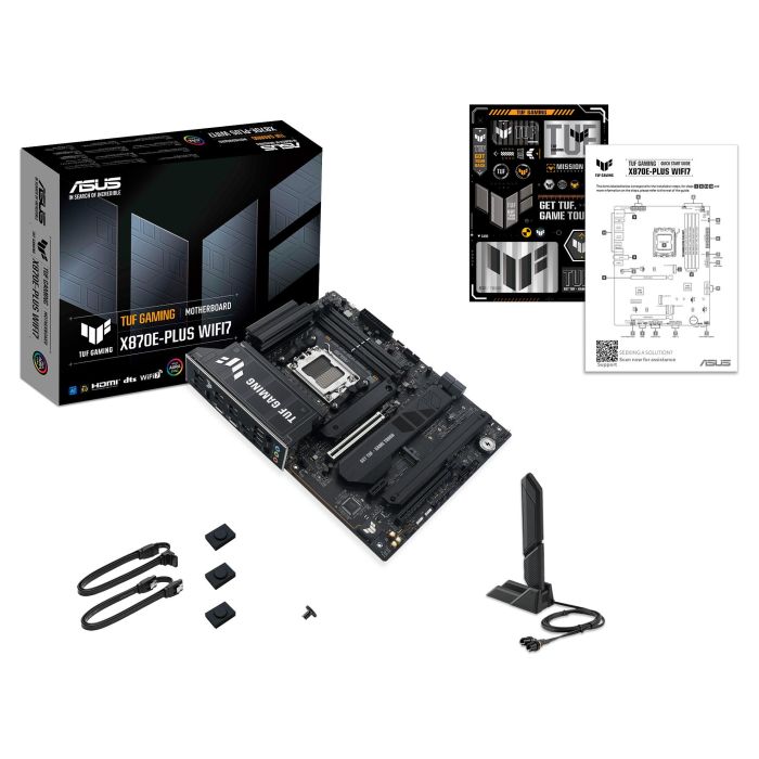 ASUS TUF GAMING X870E-PLUS WIFI7 Placa Base ATX, AMD X870E, Zócalo AM5 para AMD Ryzen 7000/8000/9000 Series, DDR5-SDRAM, Wi-Fi 7, Bluetooth 5.4 4