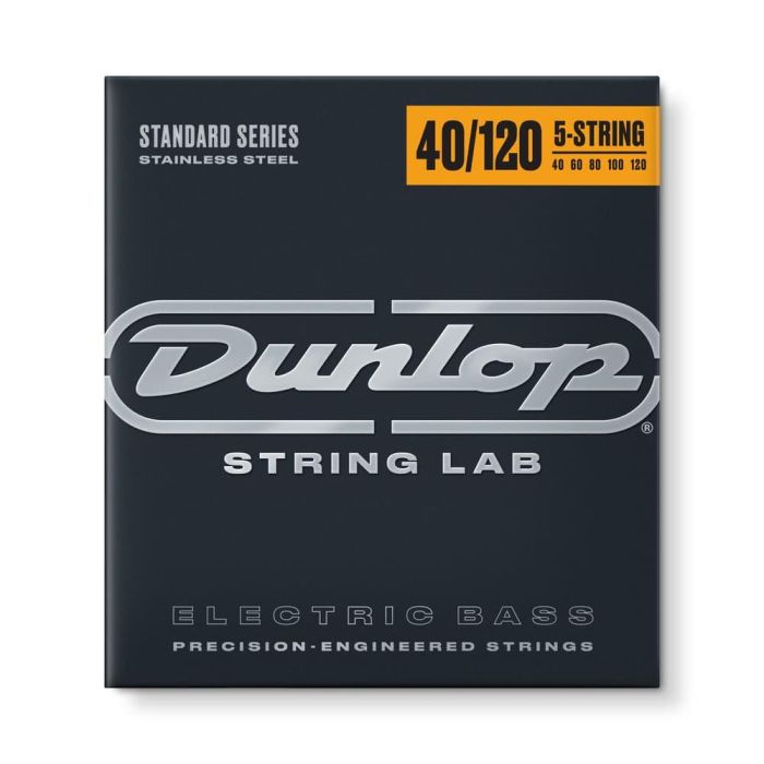 DUNLOP Juego Bajo Stainless Steel 5 St. 40-120 Cuerdas para Bajo Acero Inoxidable