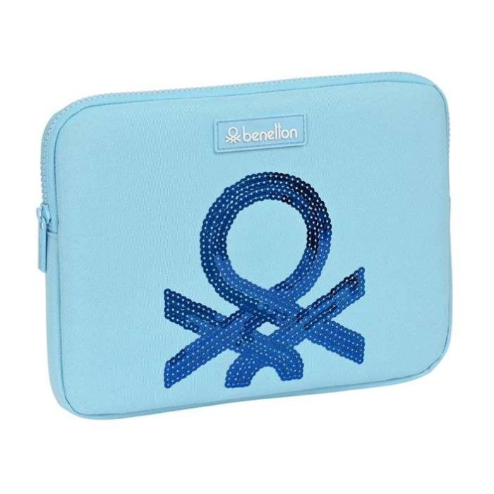Funda para Portátil Benetton Sequins Azul claro (31 x 23 x 2 cm) Funda para Portátil Benetton Sequins Azul claro (31 x 23 x 2 cm)