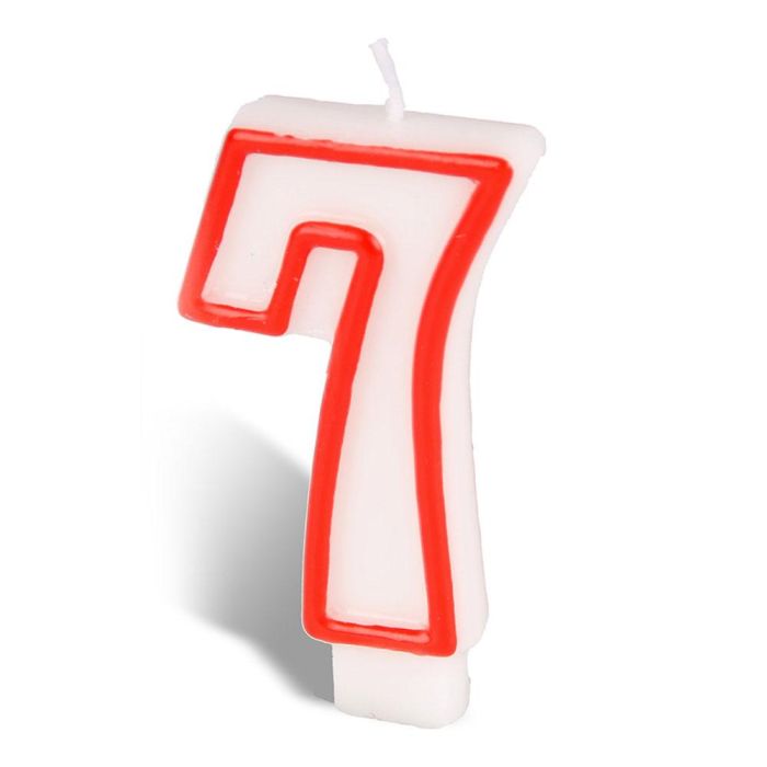 Best Products Vela n°7 Repostería Número de Cumpleaños Cera Rojo / Blanco 0 Best Products Vela n°7 Repostería Número de Cumpleaños Cera Rojo / Blanco 0