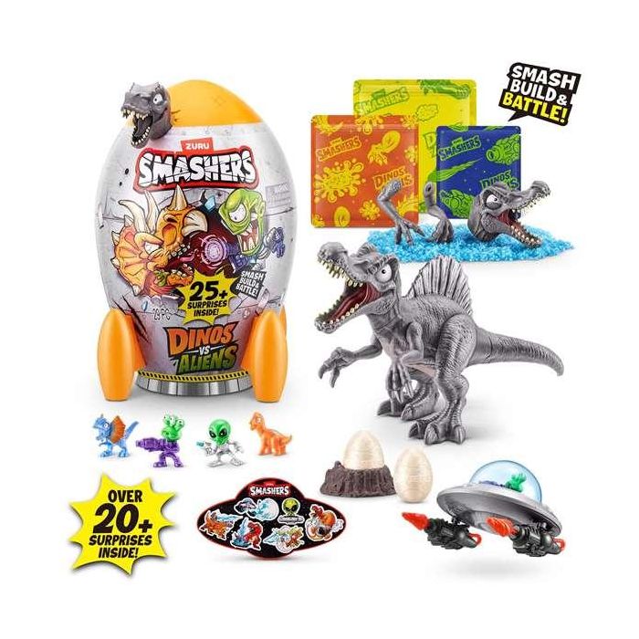 Zuru Huevo Dinosaurios vs Aliens Smashers, Construye y Lucha, Incluye 20 Sorpresas - Modelos Surtidos